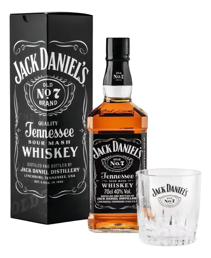 ESTUCHE WHISKEY JACK DANIELS 700CC + VASO