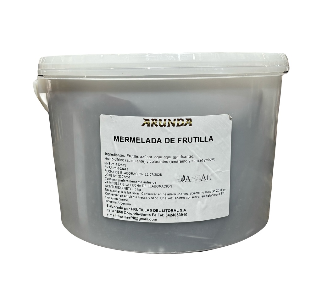 MERMELADA BALDE FRUTILLA 5KG