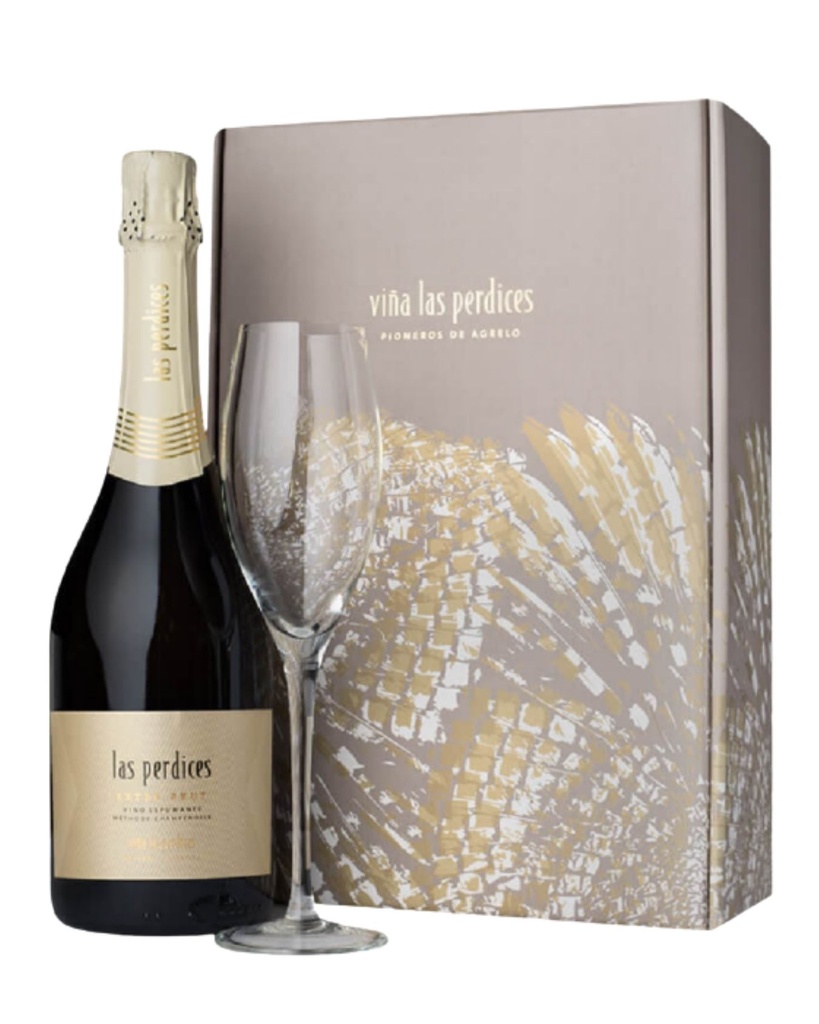ESTUCHE LAS PERDICES EXTRA BRUT CON COPA