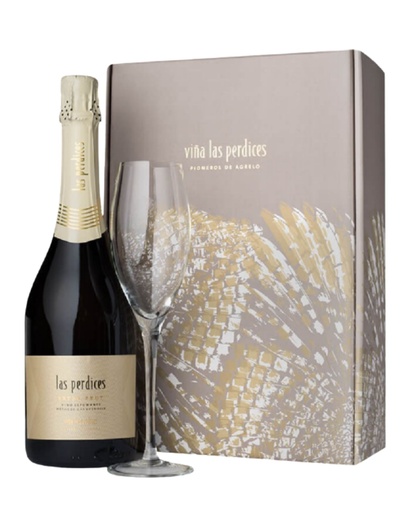 ESTUCHE LAS PERDICES EXTRA BRUT CON COPA